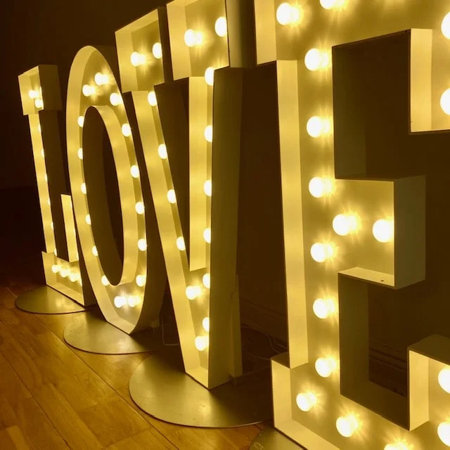 4 foot high letters spelling love
