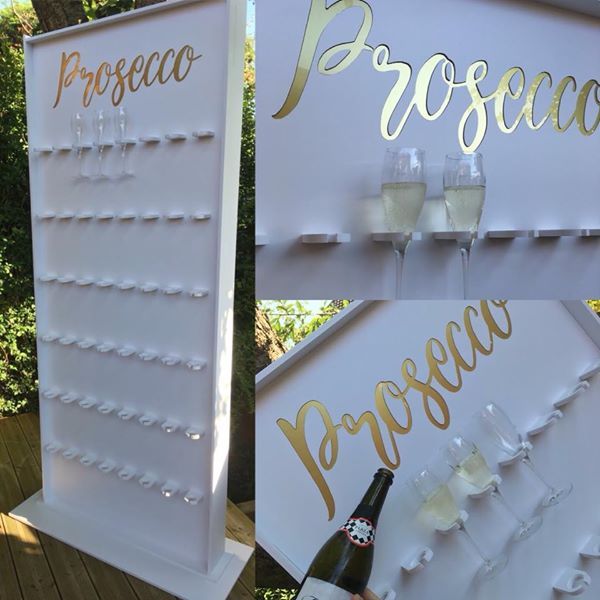 3 images of same prosecco wall