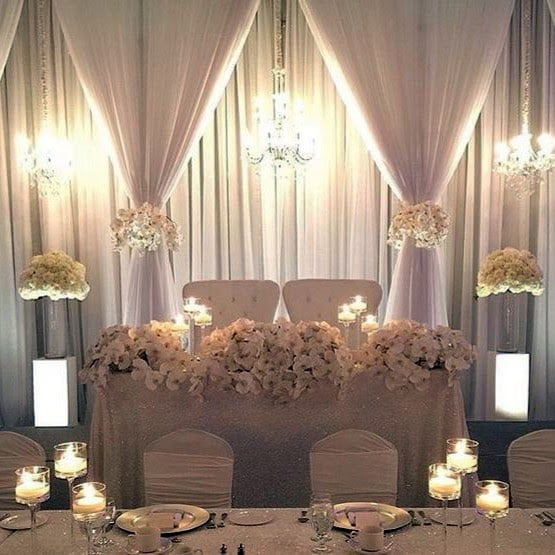 main table at wedding reception