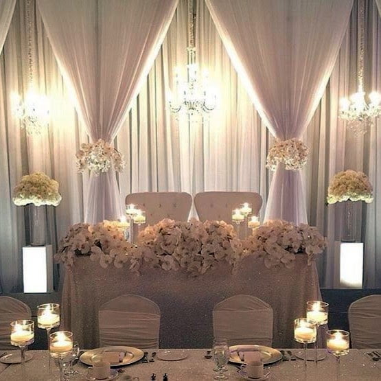 Wedding Lighting 3 main table at wedding reception