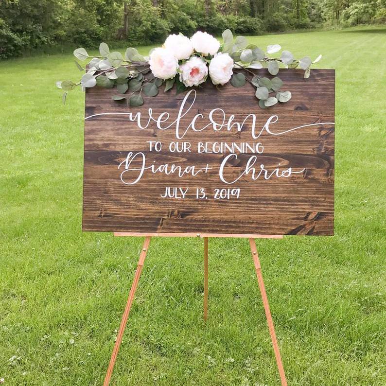 Wooden Welcome Sign 1 duplicate wooden welcome wedding sign