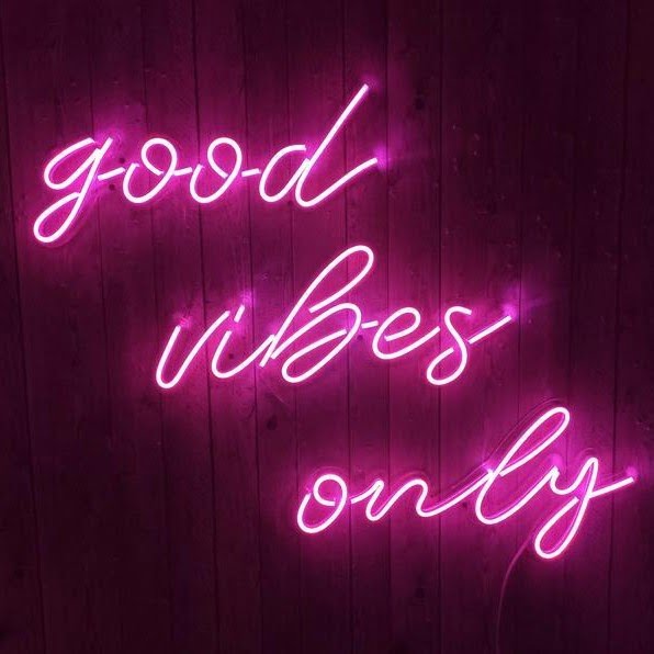 postpone 7 purple good vibes only neon sign